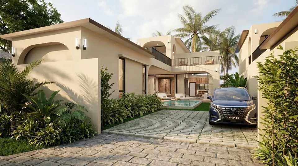 Rendering of a 3-bedroom pool villa, Sacarat S3, Koh Samui